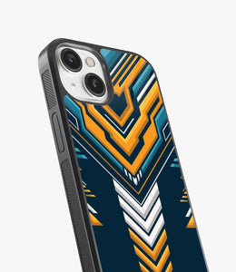 Abstract Varsity Vibe Pattern Glass Case