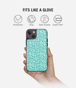 Aqua Leopard Y2K Stride 2.0 Phone Case