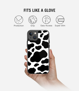 Black Cow Print Y2K Stride 2.0 Phone Case