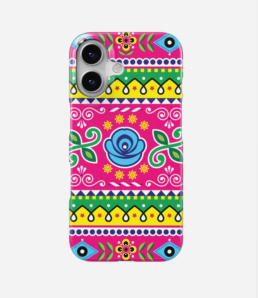 Blue & Pink Indian Truck Art Case