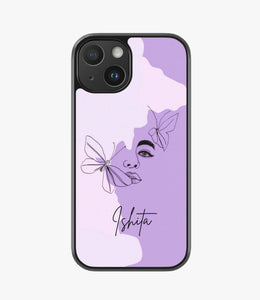 Butterfly Face Custom Name Hybrid Matte Case