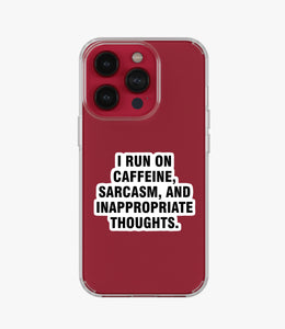 Caffeine and Sarcasm Clear Silicone Phone Case