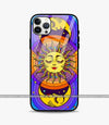 Celestial Sun & Moon Groovy Glass Case for iPhone 14