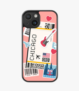 Chicago Boarding Pass Hybrid Matte Case