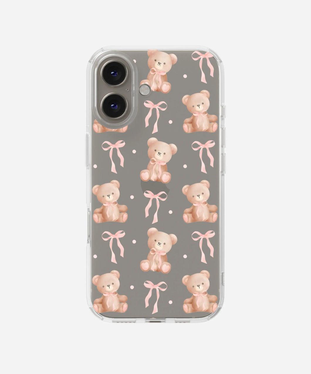 Cuddle Bow Clear Silicone Phone Case