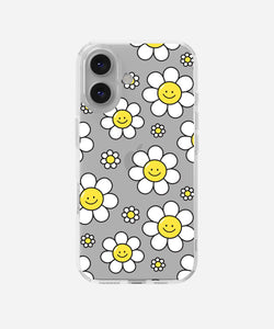 Daisy Smiley Clear Silicone Phone Case