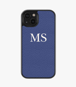 Small Initial Customized Premium Leather Phone Case