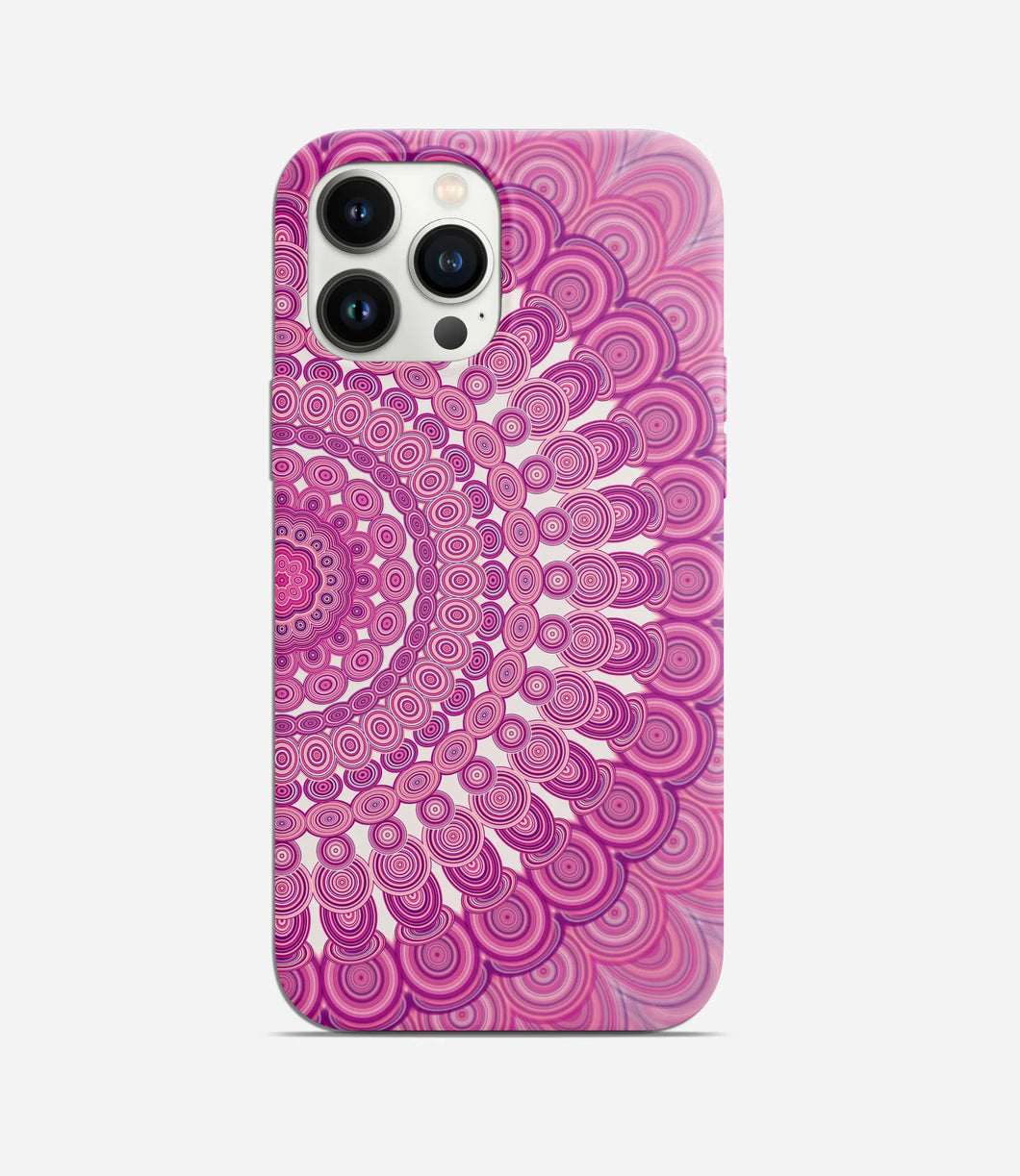 Trippy Pink Mandala Print Case