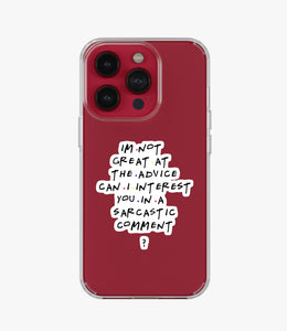 Not Great At Advice Clear Silicone Phone Case