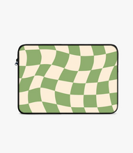 Load image into Gallery viewer, Olivine Checkered Laptop Sleeve
