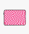 Pink Checkered Laptop Sleeve