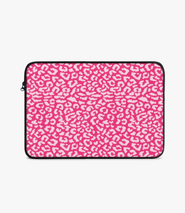 Pink Leopard Print Laptop Sleeve