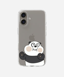 Playful Panda Clear Silicone Phone Case