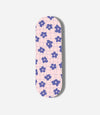 Purple Retro Flower Checkered Print Pop Slider