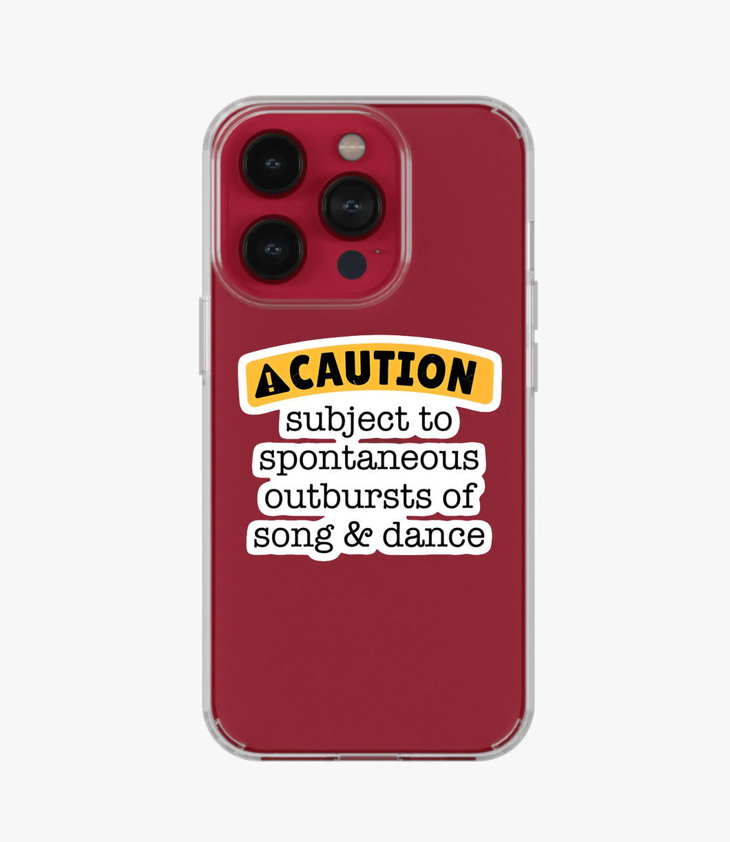 Spontaneous Outburst Clear Silicone Phone Case