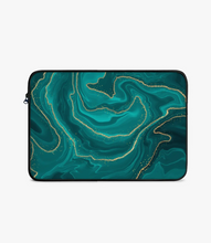 Load image into Gallery viewer, Turquoise Marble Laptop Sleeve
