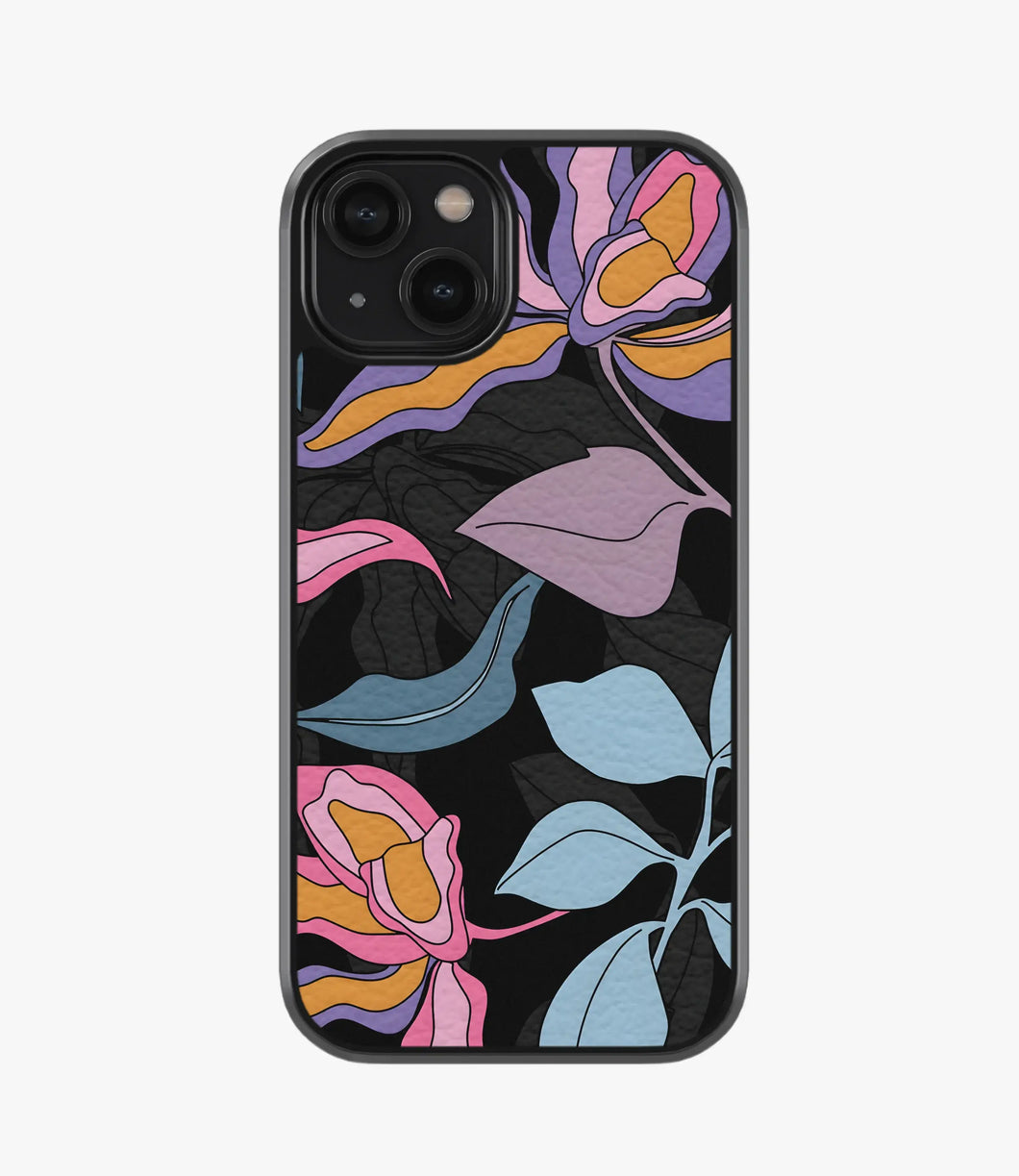 Wildflower Waves Premium Leather Phone Case