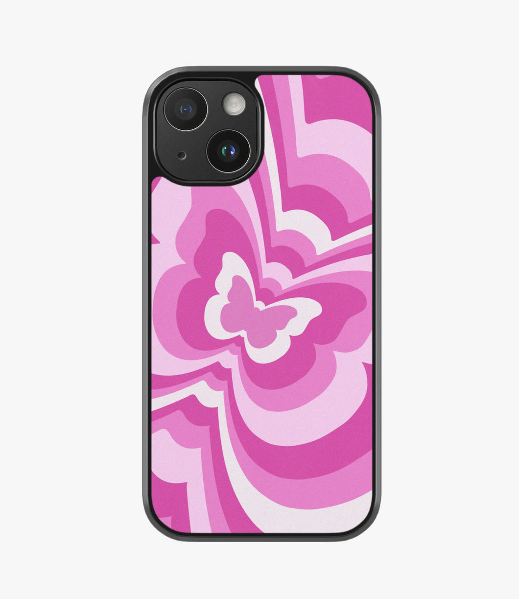 Y2K Pink Butterfly Hybrid Matte Case