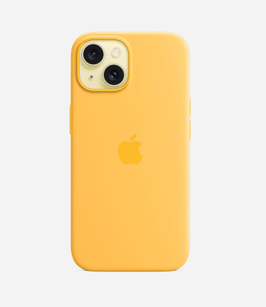 Solid Yellow Soft Silicone iPhone Case