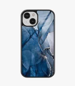 Blue Marble Glass Case for iPhone 15 Plus