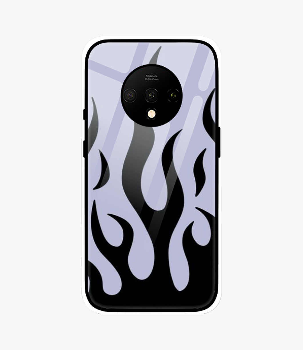 Black/Grey Flame Metal Case for Oneplus 7T