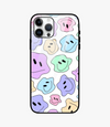 Colorfull Dripping Smiley Glass Case for iPhone 14 Pro Max