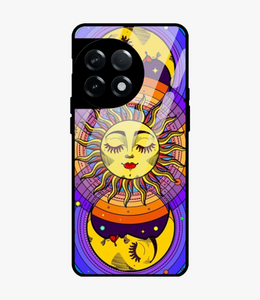 Celestial Sun & Moon Groovy Metal Case for Oneplus 11R