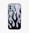 Black/Grey Flame Glass Case for Oneplus 9R