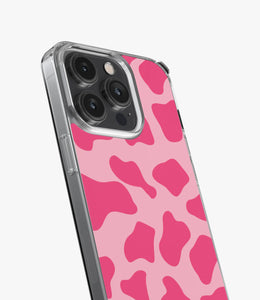 Y2K Pink Cow Print Silicone Case