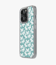 Load image into Gallery viewer, Y2K Tie Dye Turquoise Butterfly Silicone Case
