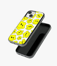 Load image into Gallery viewer, Yellow Dripping Smiley Glass Case
