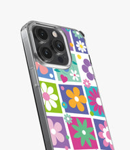 Load image into Gallery viewer, Colorful Flowers Checkered Silicone Case
