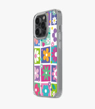 Load image into Gallery viewer, Colorful Flowers Checkered Silicone Case
