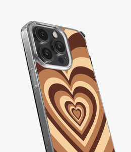 Y2k Choco Brown Heart Silicone Case