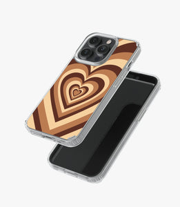 Y2k Choco Brown Heart Silicone Case