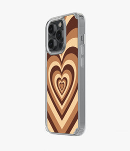 Y2k Choco Brown Heart Silicone Case