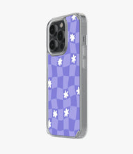 Load image into Gallery viewer, Trippy Violet Grid Silicone Case
