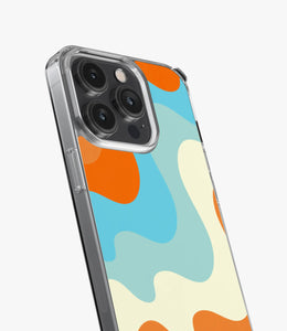 Orange & Blue Waves Pattern Silicone Case