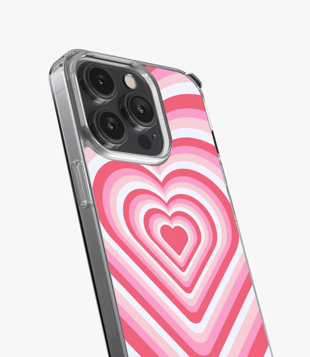 Pink Flare Heart Y2K Silicone Case by The Case Company