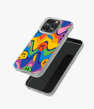 Load image into Gallery viewer, Wavy Colorful Smiley Silicone Case
