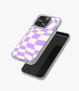 Lavender Checkered Silicone Case