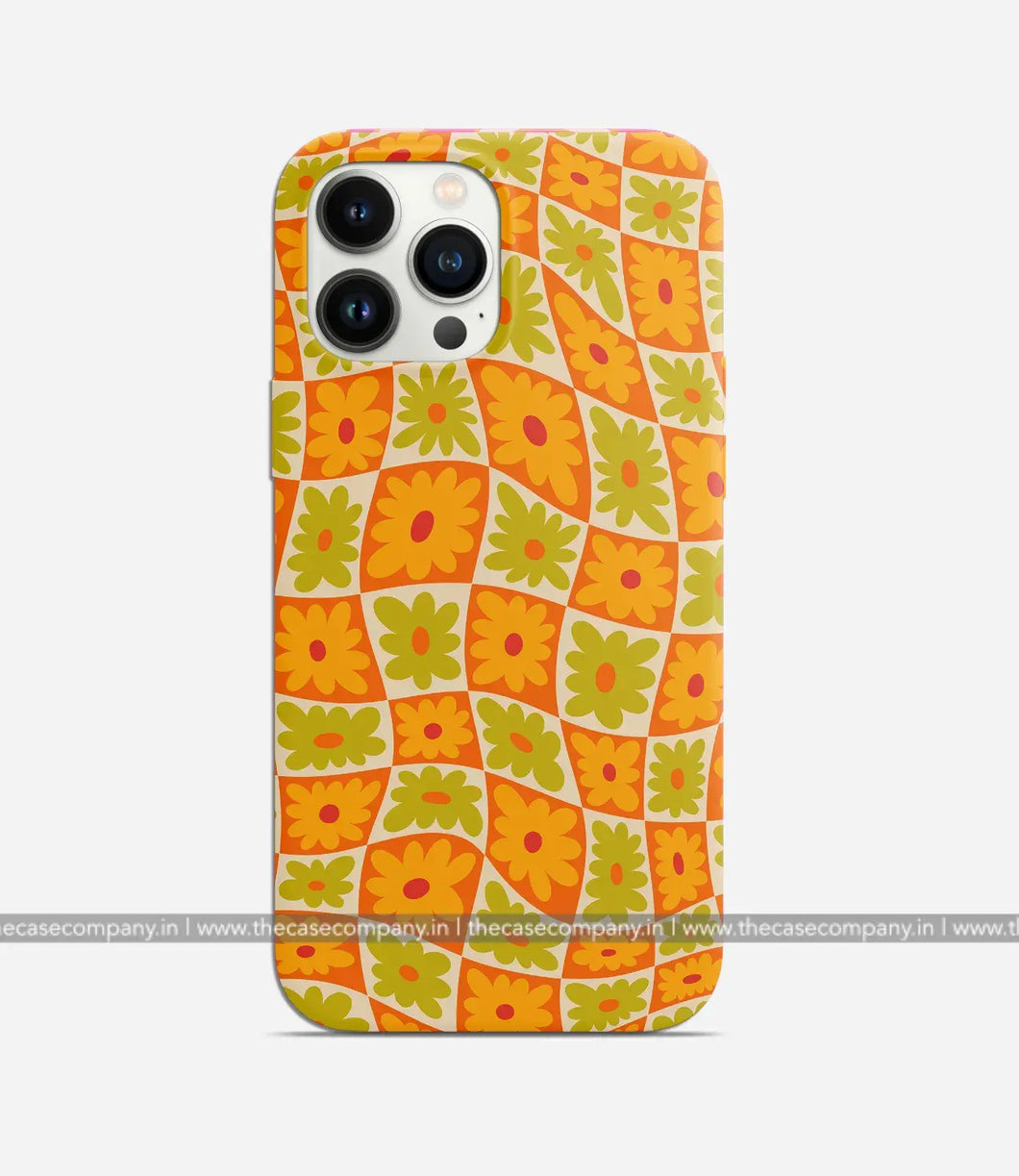 Checkered Flower Power Phone Case