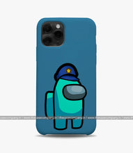 Load image into Gallery viewer, Cyan Cop Crewmate Phone Case
