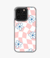 Hippie Aesthetic Daisy Checkered Silicone Case