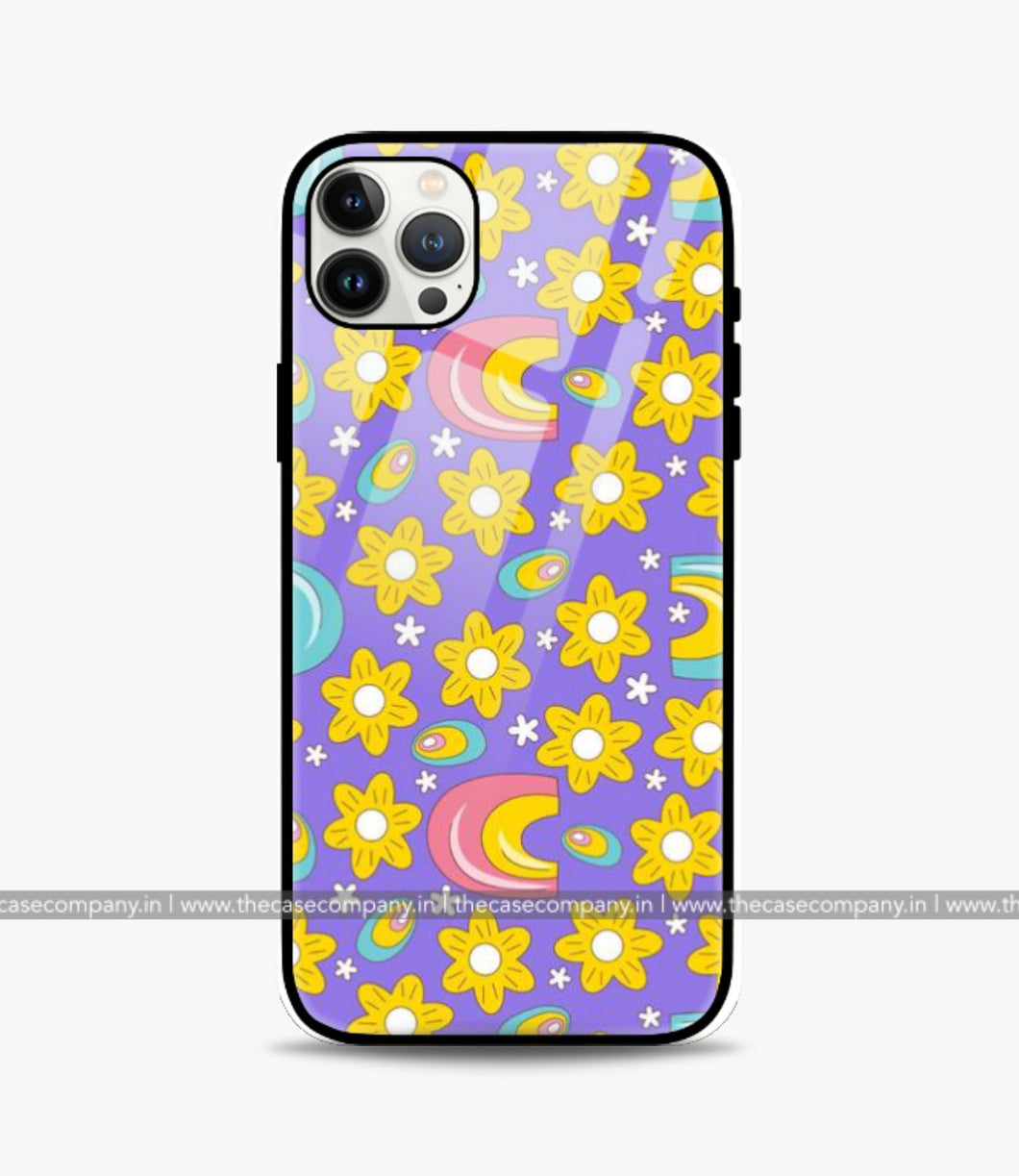 Retro 70S Floral Glass Phone Case