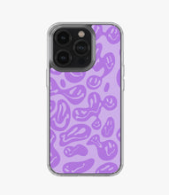 Load image into Gallery viewer, Y2K Pastel Purple Dripping Smiley Silicone Case
